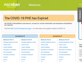 'noridianmedicare.com' screenshot