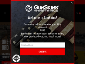 GunSkins homepage screenshot