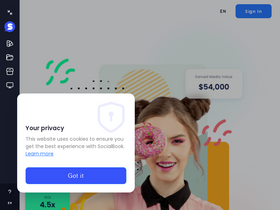'socialbook.io' screenshot