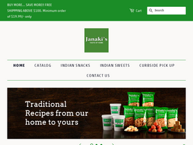 janakifoods.com homepage screenshot