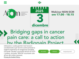 'aiom.it' screenshot