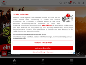 'planetradio.de' screenshot