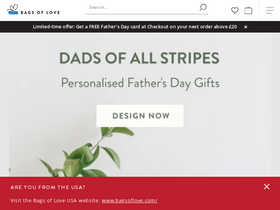 'bagsoflove.co.uk' screenshot