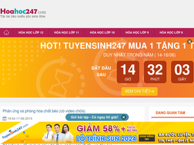 'hoahoc247.com' screenshot