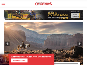 'cowboysindians.com' screenshot