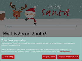 'secretsantaorganizer.com' screenshot