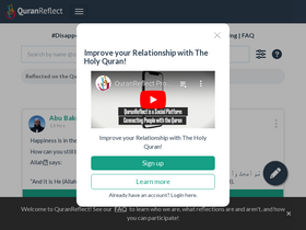'quranreflect.com' screenshot