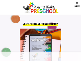 'playtolearnpreschool.us' screenshot