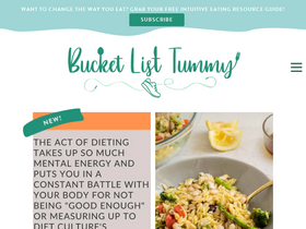 'bucketlisttummy.com' screenshot