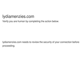 lydiamenzies.com homepage screenshot