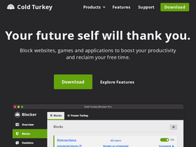 'getcoldturkey.com' screenshot