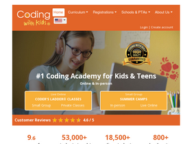 'codingwithkids.com' screenshot