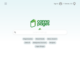 'cannapages.com' screenshot