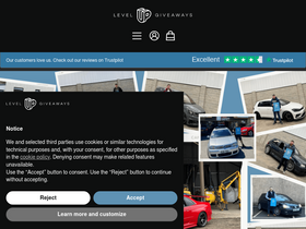 'levelupgiveaways.co.uk' screenshot