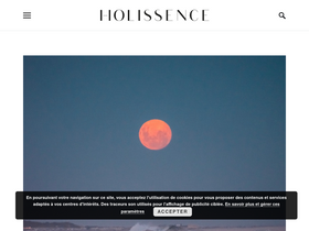 'holissence.com' screenshot