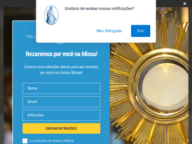 'senhoradasgracas.org.br' screenshot