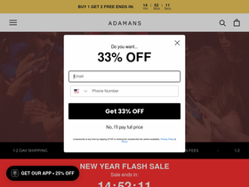 Adamans homepage screenshot