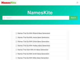 'nameskite.net' screenshot