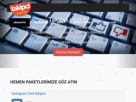 'takipci.com.tr' screenshot