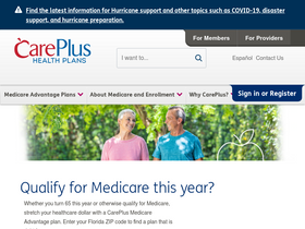 'careplushealthplans.com' screenshot