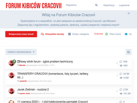 'cracovia.krakow.pl' screenshot