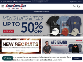 'armedforcesgear.com' screenshot