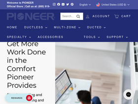 'pioneerminisplit.com' screenshot