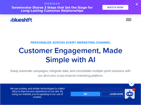 'getblueshift.com' screenshot