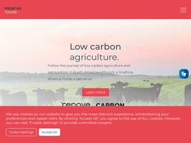 'minervafoods.com' screenshot