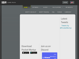 'pocketmortys.net' screenshot