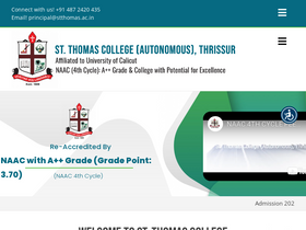 'stthomas.ac.in' screenshot
