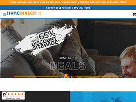 'hvacdirect.com' screenshot