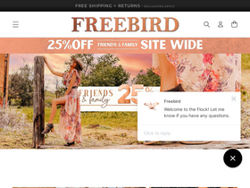 'freebirdstores.com' screenshot