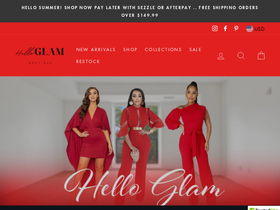 helloglamboutique.com homepage screenshot