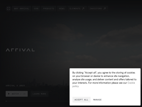 'arrival.com' screenshot