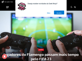 'geekninja.com.br' screenshot