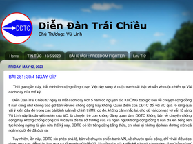 'diendantraichieu.blogspot.com' screenshot