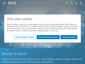 'prod.sick.com' screenshot