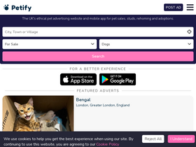 'petify.uk' screenshot