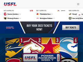 'theusfl.com' screenshot