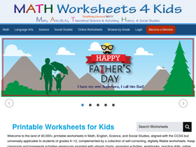 'ns1.mathworksheets4kids.com' screenshot