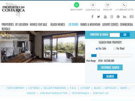 'propertiesincostarica.com' screenshot