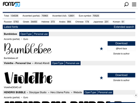 'fonts2u.com' screenshot