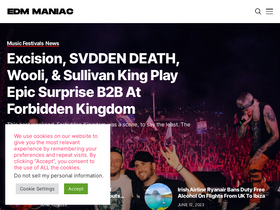 'edmmaniac.com' screenshot