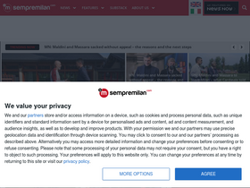 'sempremilan.com' screenshot