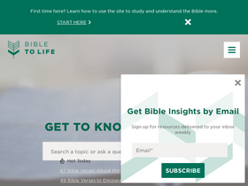 'bibletolife.com' screenshot