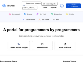 'devsheet.com' screenshot