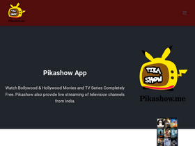 'pikashow.me' screenshot