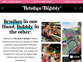 brushesnbubbly.com homepage screenshot