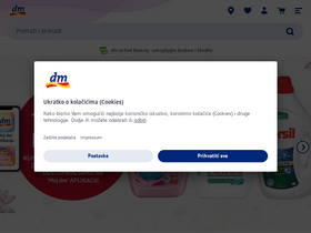 'dm-drogeriemarkt.ba' screenshot